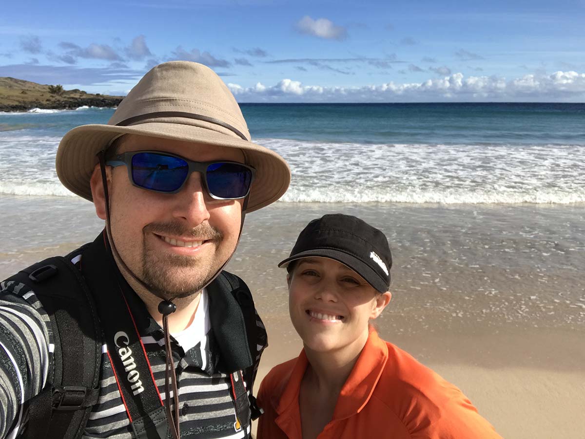 Kris and Jacque at Easter Island